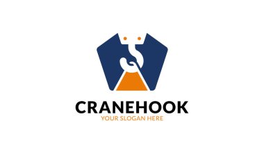 Turna kancası şablonu. Minimalist ve modern logo şablonu.