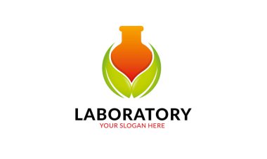 Laboratuar logo şablonu. Minimalist ve modern logo şablonu.