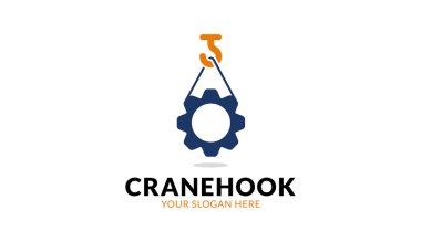 Turna kancası şablonu. Minimalist ve modern logo şablonu.