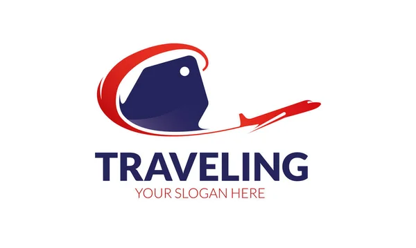 Modello Logo Viaggio Vettore — Vettoriale Stock