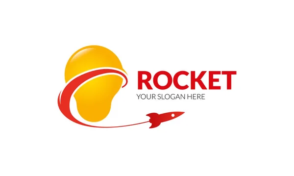 Roket Logo Şablonu Minimalist Modern Logo Şablonu — Stok Vektör