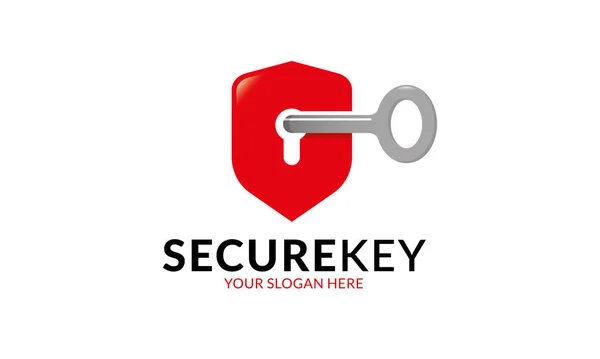 Secure Key Logo Template Minimalist Modern Logo Template — Stock Vector