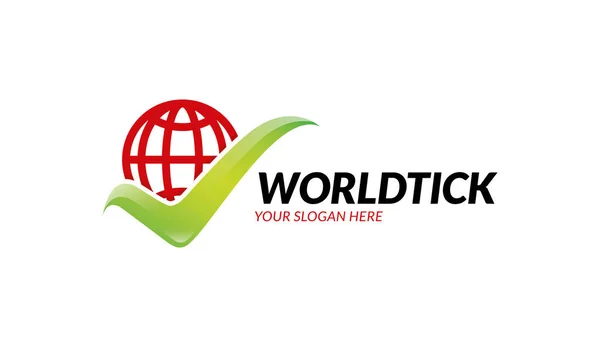 Dünya Logo Şablonu Minimalist Modern Logo Şablonu — Stok Vektör