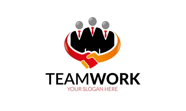 Teamwork Logo Vorlage Minimalistische Und Moderne Logo Vorlage — Stockvektor