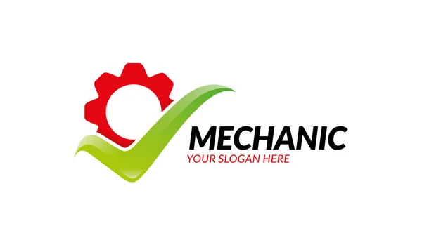 Mechanische Logo Vorlage Minimalistische Und Moderne Logo Vorlage — Stockvektor