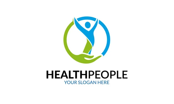 Healt People Logo Template Minimalist Modern Logo Template — Stock Vector