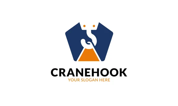 Шаблон Логотипа Crane Hook Минимализм Современный Шаблон Логотипа — стоковый вектор