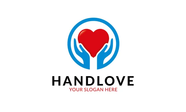 Šablona Loga Hand Love Minimalistická Moderní Šablona Loga — Stockový vektor