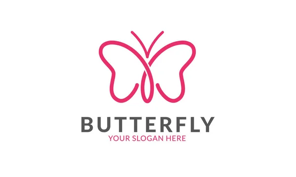 Butterfly Logo Template Minimalist Modern Logo Template — Stock Vector