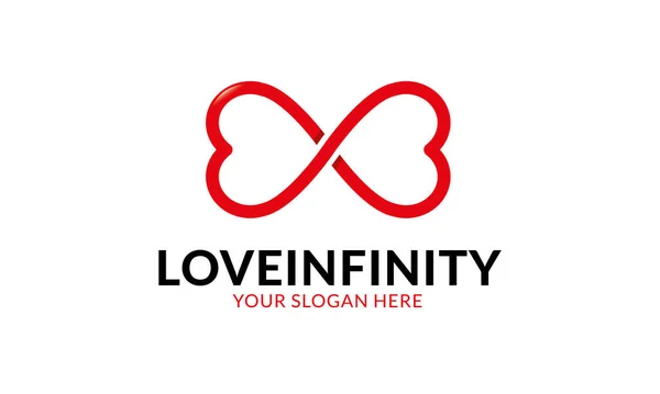 Aşk Sonsuz Logo Kalıbı Minimalist Modern Logo Kalıbı — Stok Vektör