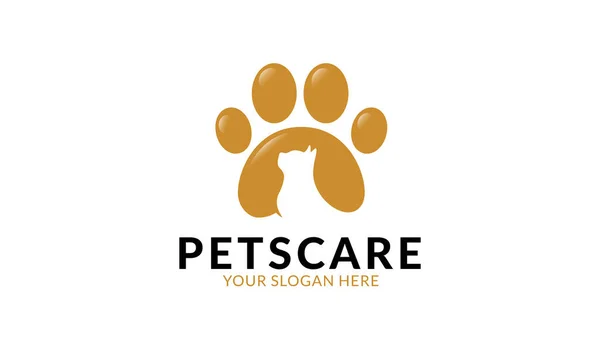 Pets Care Logo Template Minimalist Modern Logo Template — Stock Vector