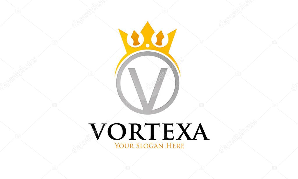 V letter logo template.Minimalist and modern logo template