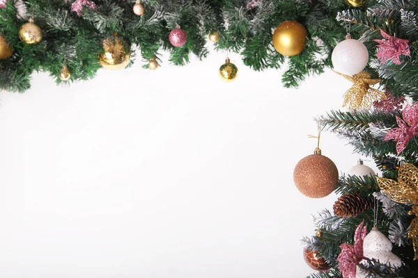 Karácsony háttér labdák és dekorációk — Stock Fotó