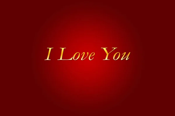 Îmi place cuvântul tău scris pe fundal roșu pentru Ziua Îndrăgostiților — Fotografie, imagine de stoc