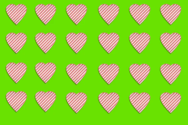 Patrón sin costuras: muchos corazones dulces abstractos — Foto de Stock