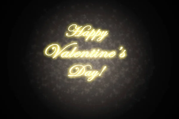 Valentines day card with golden text — Stock Photo, Image