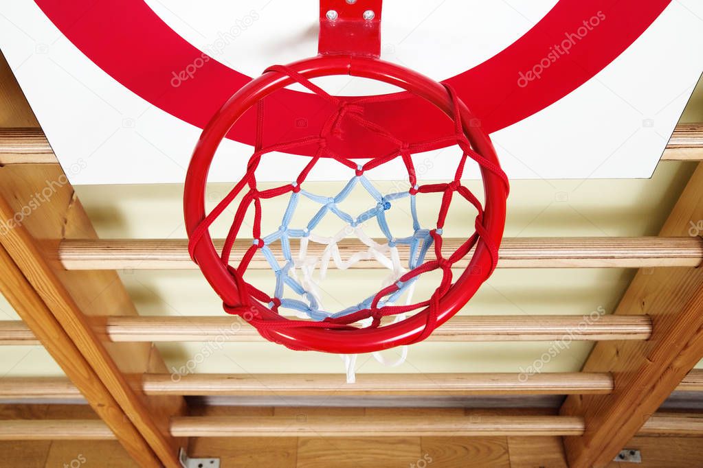 basket ball and shooting target board