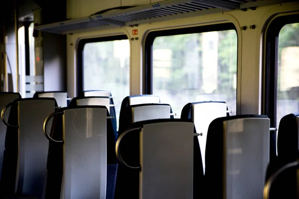 Assentos no trem — Fotografia de Stock
