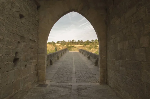 Camino de Santiago from Pamplona to Puente la Reina — Stock fotografie