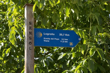 Santiago için yoldan Los Arcos Logroño için