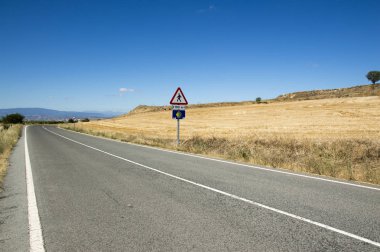 Santiago için yoldan Los Arcos Logroño için