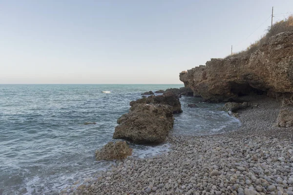 Mar Mediterrâneo na costa de Vinaros, Castellon — Fotografia de Stock