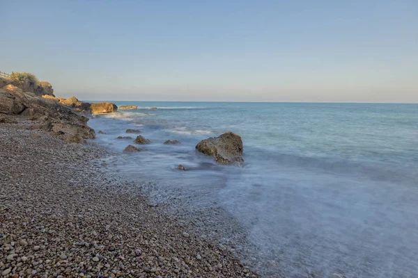 Mar Mediterrâneo na costa de Vinaros, Castellon — Fotografia de Stock