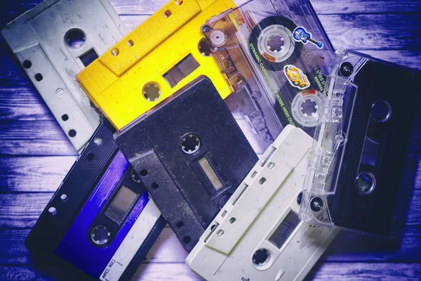 Oude cassette tapes — Stockfoto