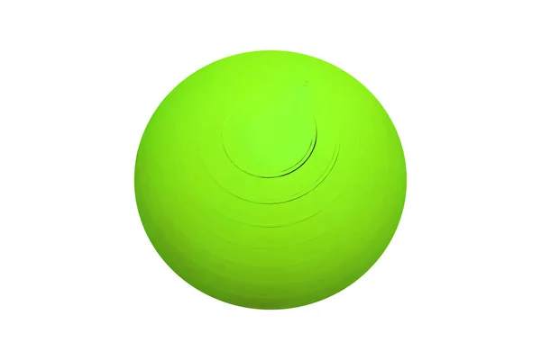 Drawing of a rubber ball of a green color — Stock Vector