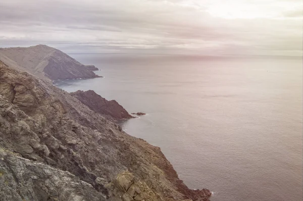 Portbou 근처 절벽 — 스톡 사진