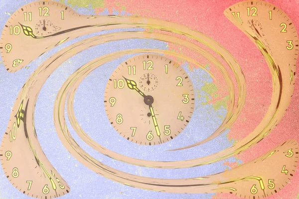 Orologi a spirale con sfondo — Foto Stock
