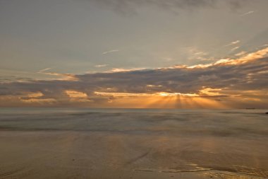 Benicasim sahil, gündoğumu, Castellon