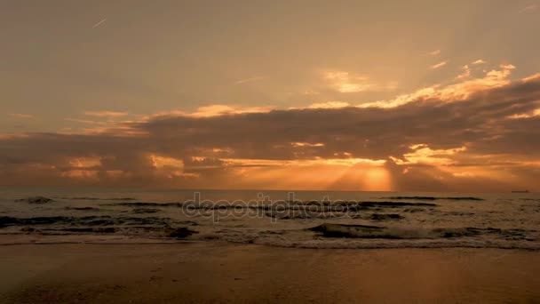 La costa di Benicasim all'alba — Video Stock