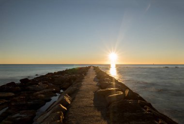 Benicasim sahil, gündoğumu, Castellon