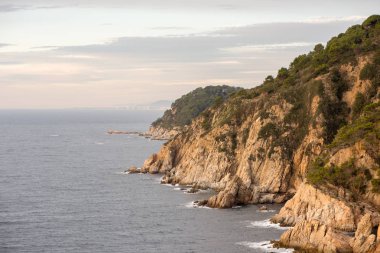 Costa Brava üzerinde köy Tossa de Mar