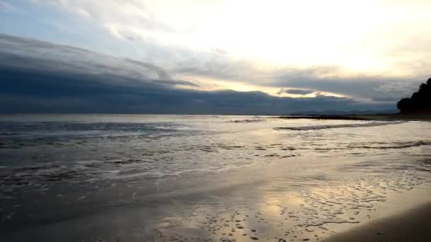 Coast Benicasim Sunrise Castellon — Stock Video