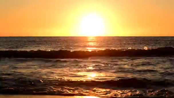 Benicasim Pobřeží Při Západu Slunce Castellon — Stock video