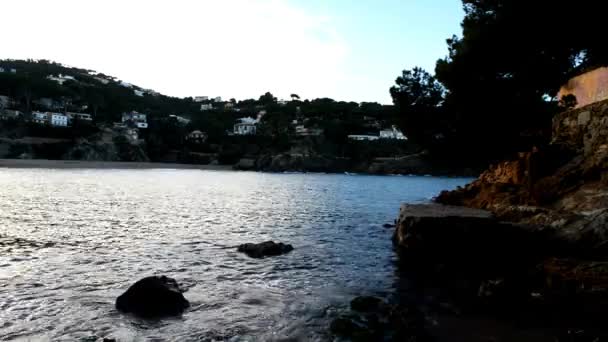 Die Bucht Von Aiguafreda Der Costa Brava Girona — Stockvideo