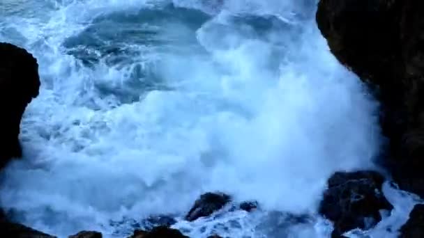 Olas Del Mar Oleaje Largo Costa — Vídeos de Stock