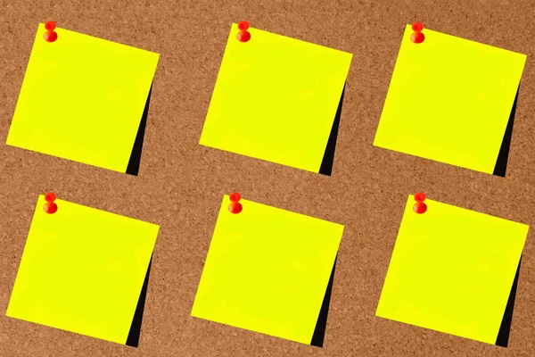 Verschiedene gelbe Pfosten mit rotem Daumen und Tafelrücken — Stockfoto