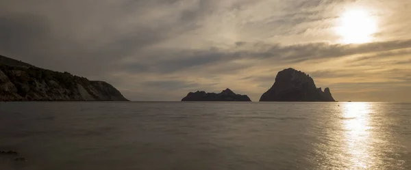 Puesta Sol Isla Vedra Ibiza — Foto de Stock