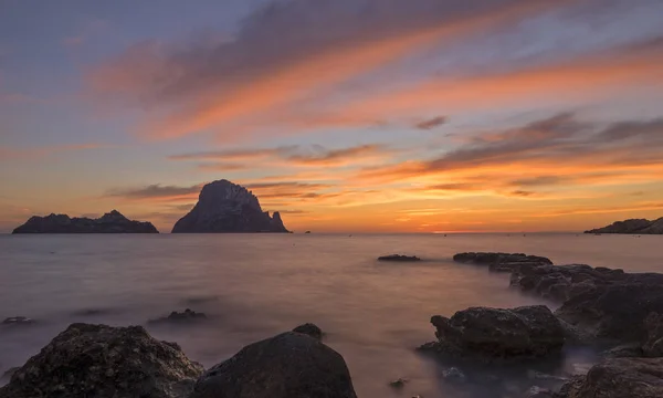 Puesta Sol Isla Vedra Ibiza — Foto de Stock