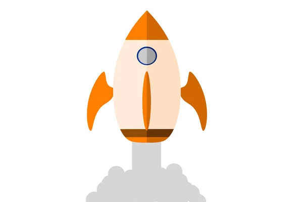 Illustration einer Rakete im Weltraum — Stockfoto
