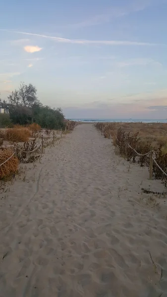 Золотий Захід Сонця Блакитному Морі — стокове фото