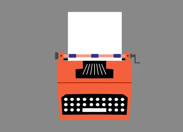白のフォリオと古いタイプライターの図面 — ストック写真