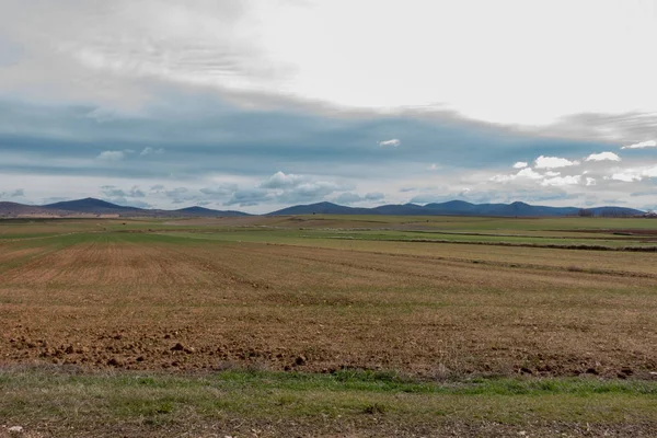 Champ désertique dans la province de Saragosse — Photo