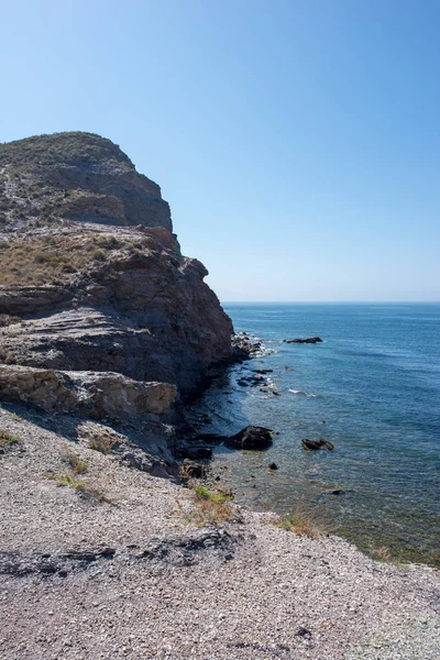 Calabardina denizde mavi gökyüzü, Murcia altında — Stok fotoğraf