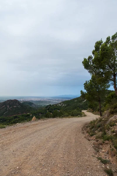 Východ slunce v poušti na dlaních Benicassim — Stock fotografie