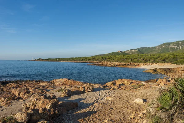 Η θάλασσα στη Sierra de Irta στο Alcocebre — Φωτογραφία Αρχείου