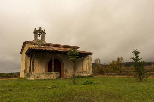 Christian hermitage in Soria on a cloudy day — Stock Image Christian hermitage in Soria on a cloudy day Stock Photo